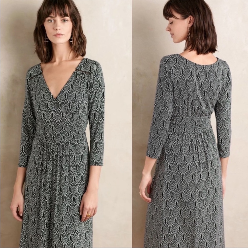 Anthropologie Maeve V-Neck Midi Dress